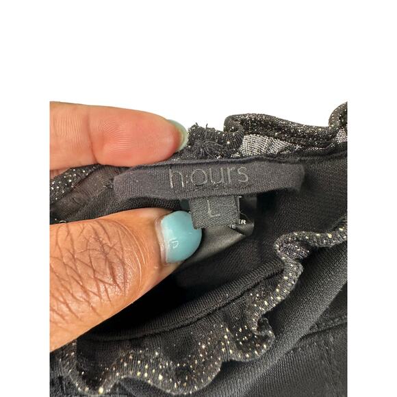 Revolve h:ours Black Gold Speckled Night Out Party El Dorado Mini Dress Large - Picture 3 of 11